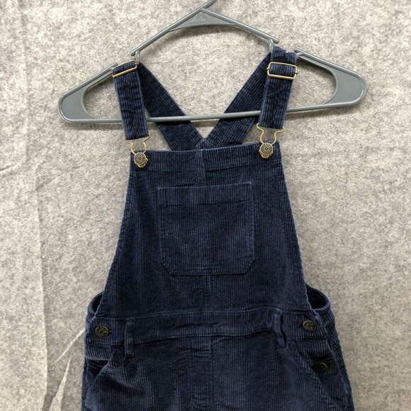 Crewcuts Girls Corduroy Overall Dress Size 10 Navy Blue - Picture 3 of 8